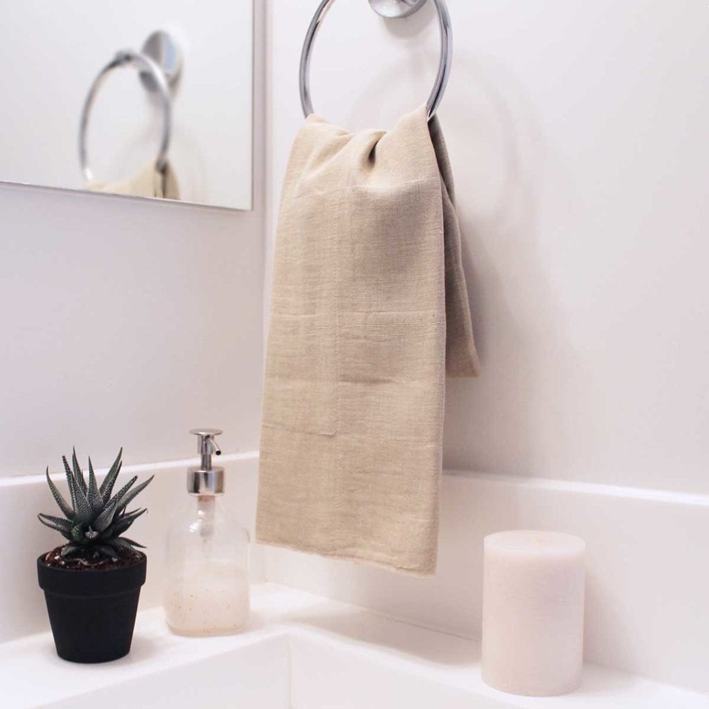 Shop Organic Hand Towel in Off White